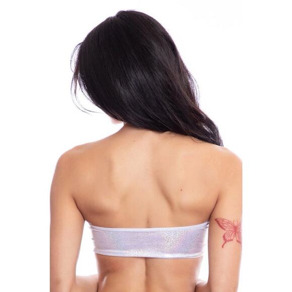 🦋B2G1🦋MIDNIGHT BALLERINA Bandeau Candy Cane Top | ONE SIZE | Dance Wear - Picture 5 of 6